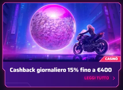 cashback bonus up to 400 euro