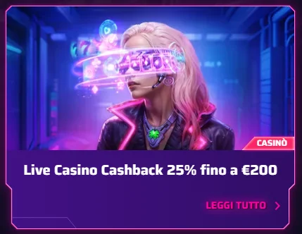 live casino cashback 25%